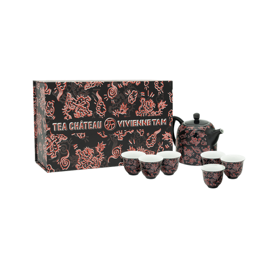 Vivienne Tam Crown Porcelain Teaware Set 6pcs