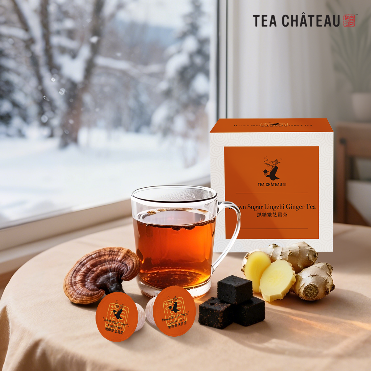 Brown Sugar Lingzhi Ginger Tea